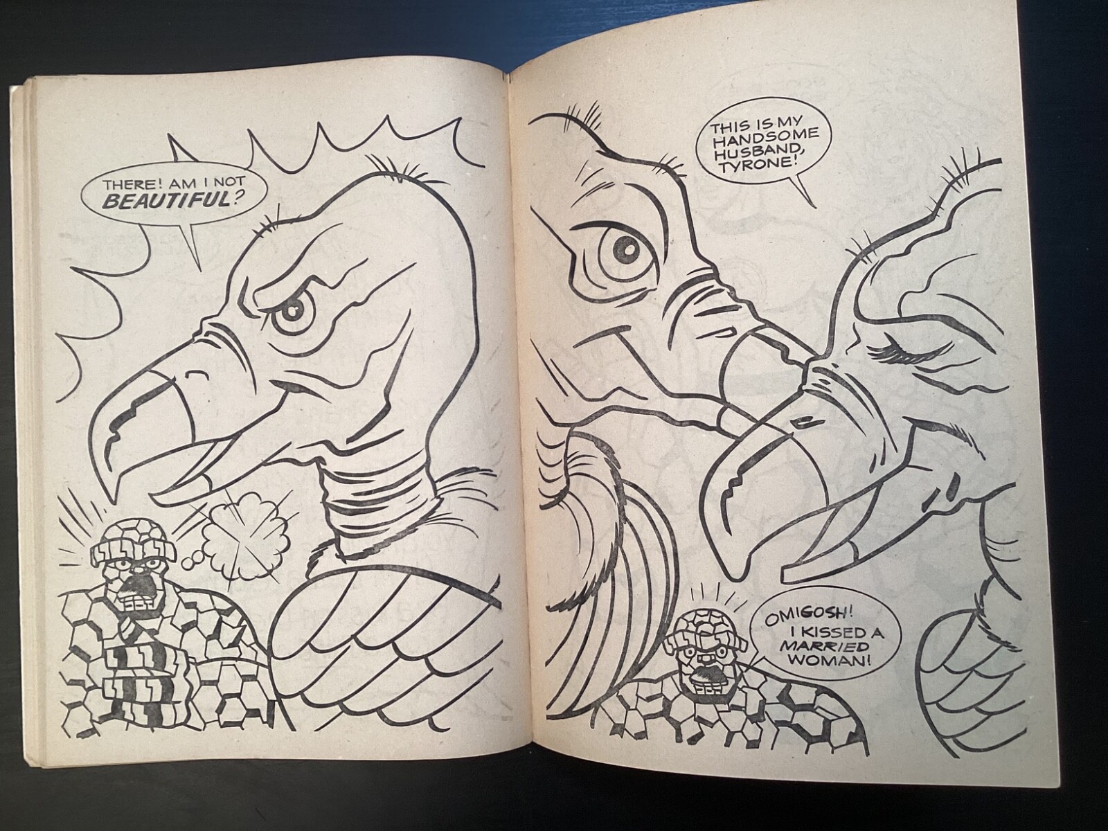 FANTASTIC FOUR meet “THE WITCH” Coloring Book copyright 1977 Marvel Comics Group