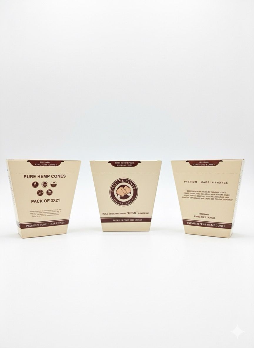 FORTUNE CONES – PREMIUM 63 CONES PACK – PURE HEMP- MINI CONES 70/26MM
