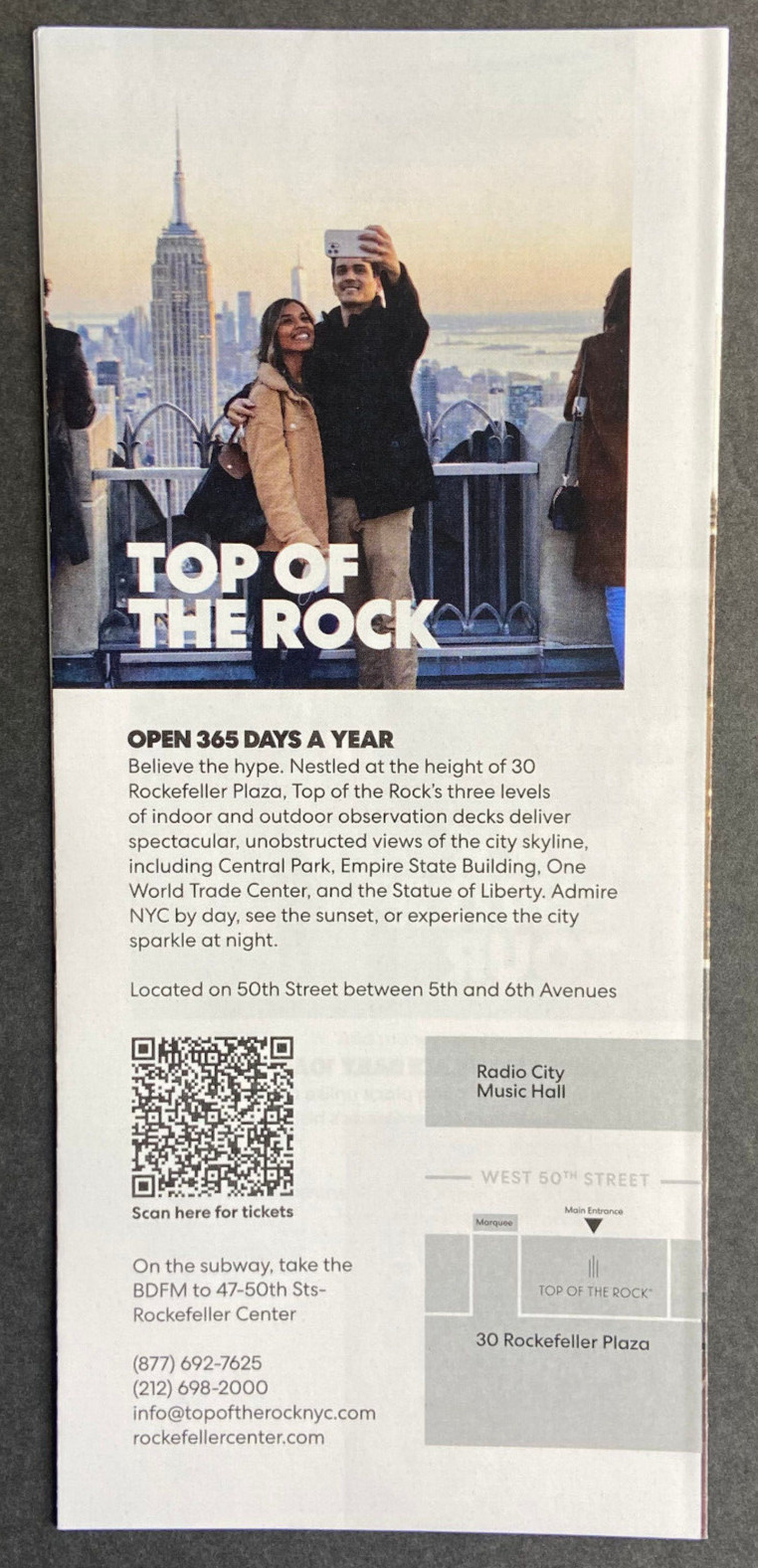 Rockefeller Center New York City Advertisement Promo Ad Flyer The Rink Christmas