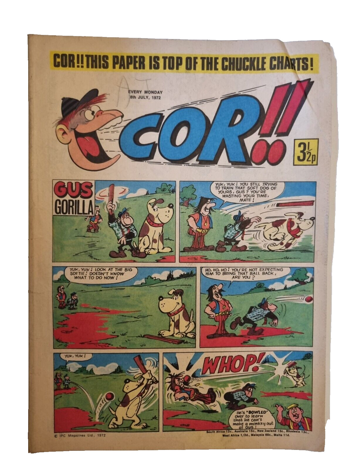 Cor!! Comic IPC Magazines British Weekly Comic 8th July 1972