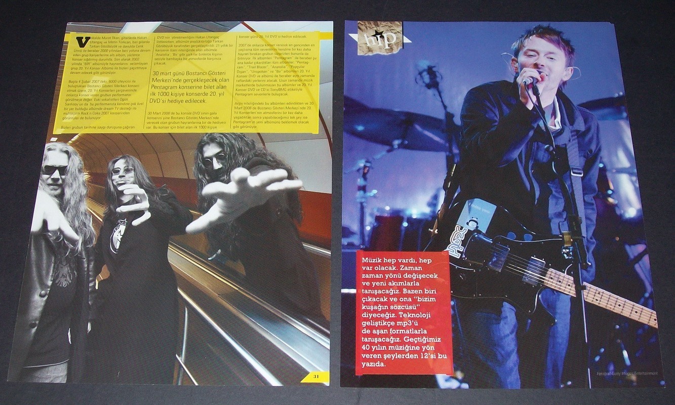 BRITNEY SPEARS Turkish 2008 Magazine PHOTOS – THOM YORKE – RADIOHEAD 41119