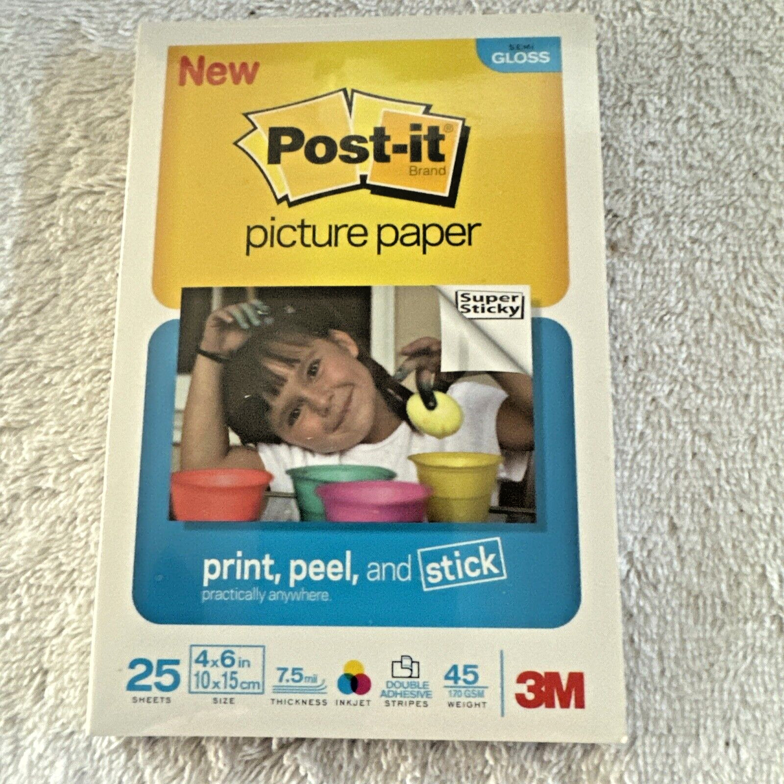 3M/Post-It Sticky 4”x6” 1-Matte / 1-Gloss Photo Picture Paper 50 sheets 2-Paks