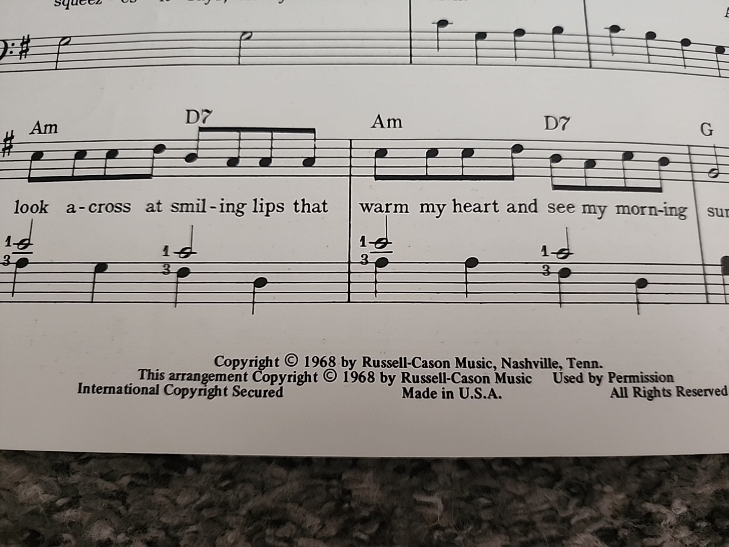 1968 Little Green Apples Sheet Music for Piano Roger Miller