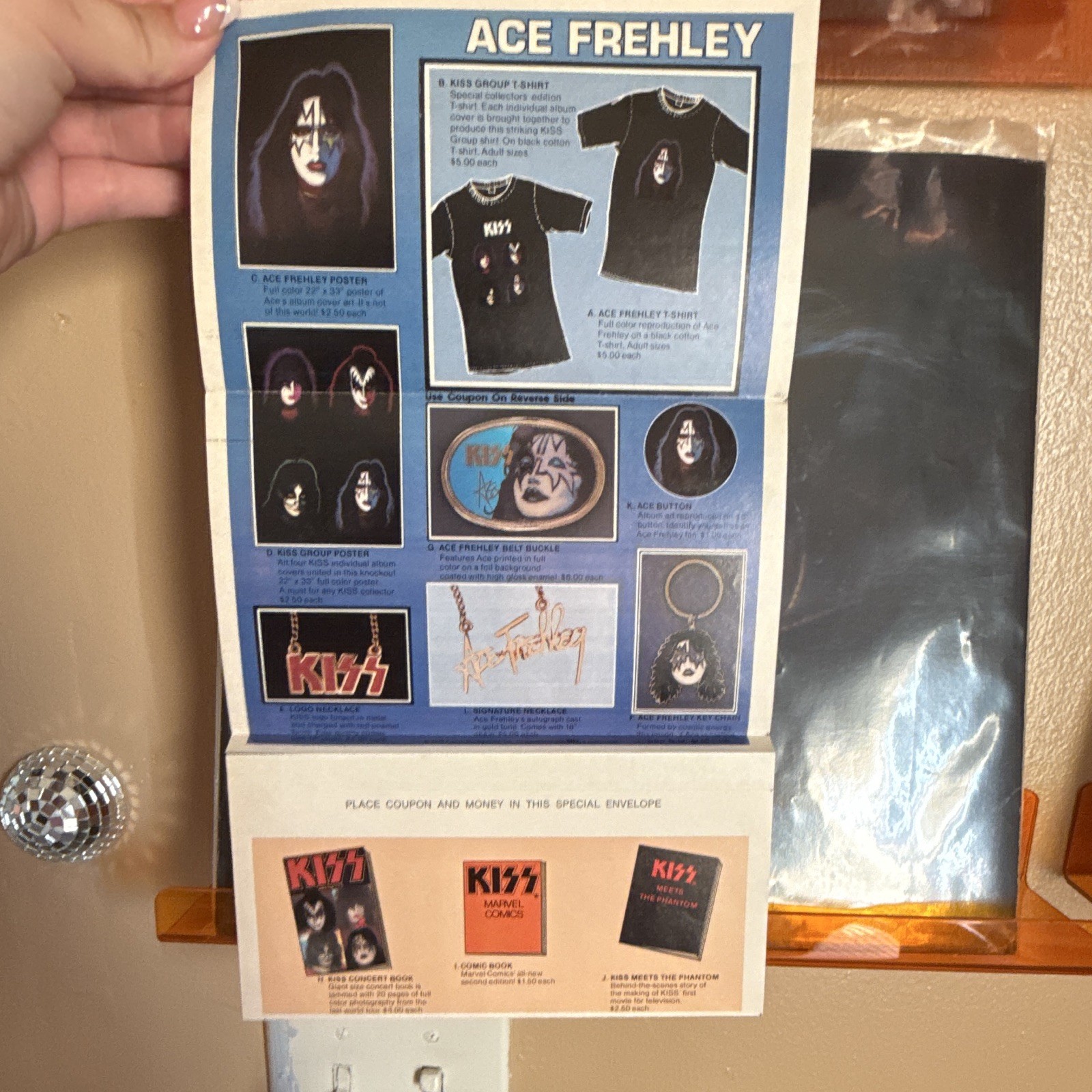 1978 KISS Army Merchandise Order Form & Membership Flyer (Ace Frehley)