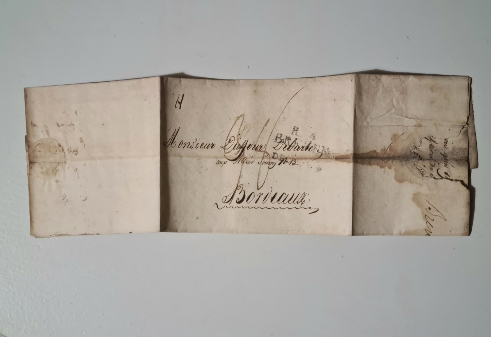 Antique Letter Mail 1st Empire Napoleon I Germany Bremen Bordeaux 1809