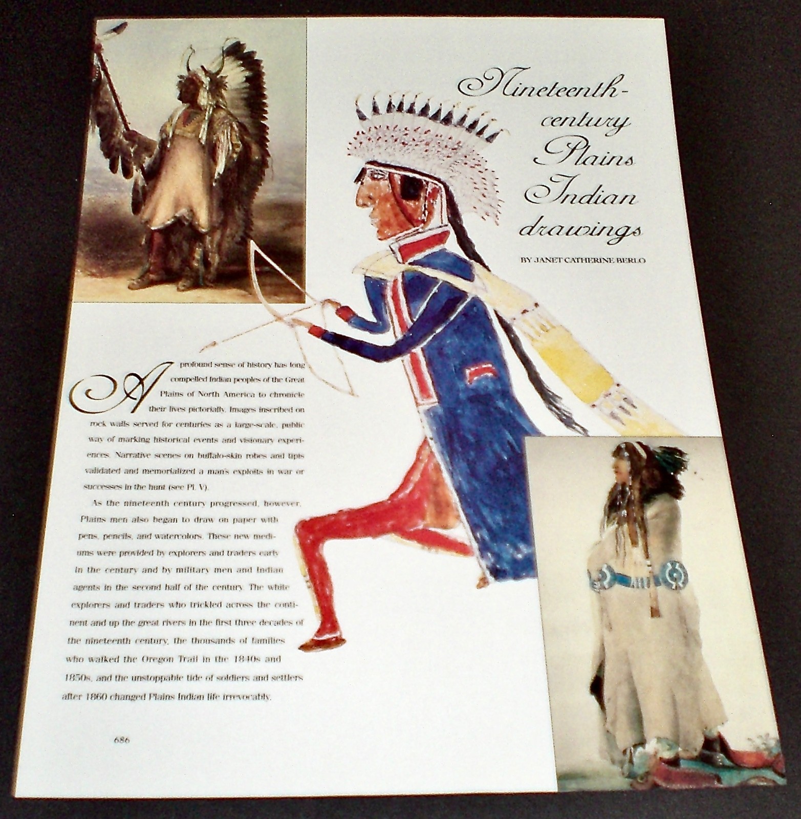 1996 19th Century Plains Indians Drawings Vintage Mag Article 10 pages 22 photos
