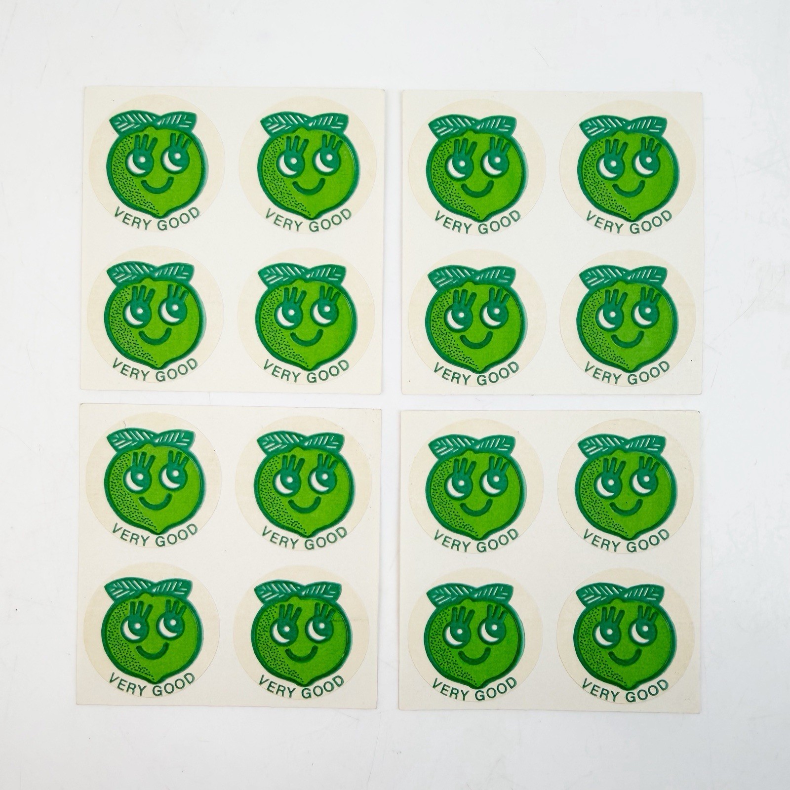 Vtg 80s Scratch & Sniff Lime Scented Stickers Creative Teaching Press 16 Total