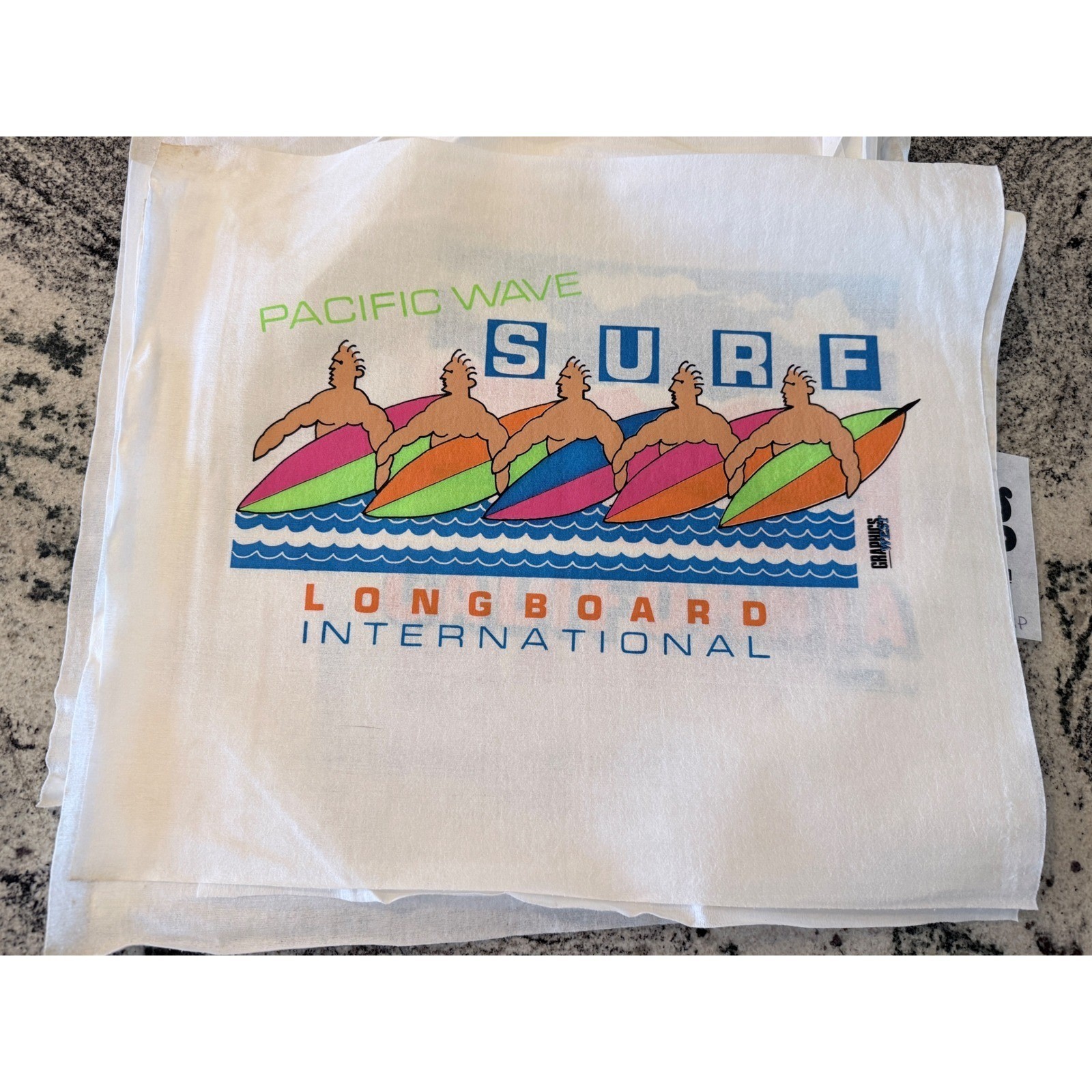 Vintage 80s Graphics West Surf Beach Heat Transfer Lot Pacific Wave California