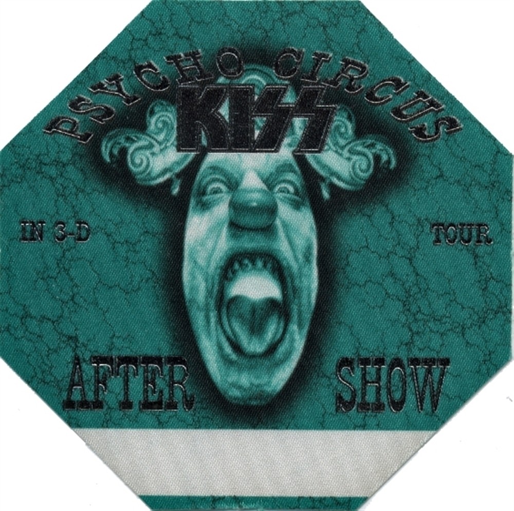 KISS 1998 Psycho Circus concert tour foil Aftershow foil Backstage Pass