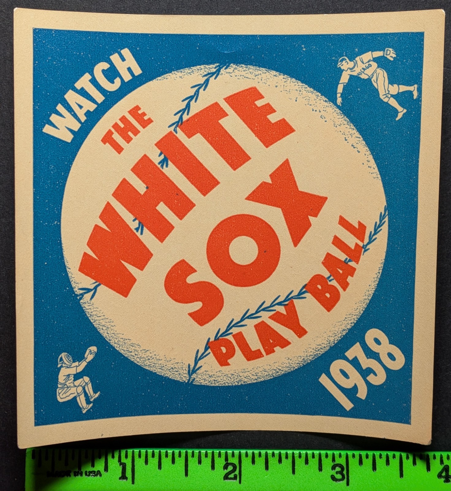 Vintage 1938 Chicago White Sox Home Game Baseball Paper Schedule