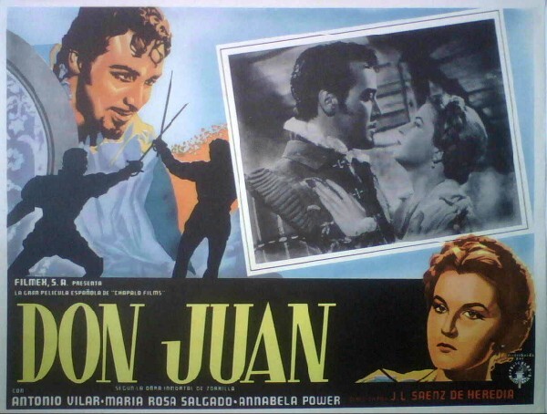 DON JUAN, SWORD, SPAIN, Antonio Vilar lobby card- ’50