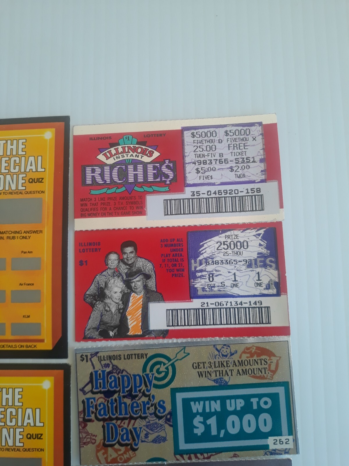illinois Lottery Tickets 1980s