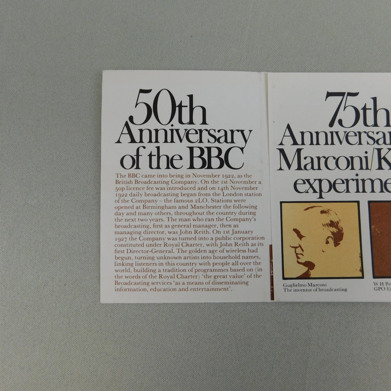 BBC Broadcasting History British Presentation Pack #43 1972 British Mint Stamps