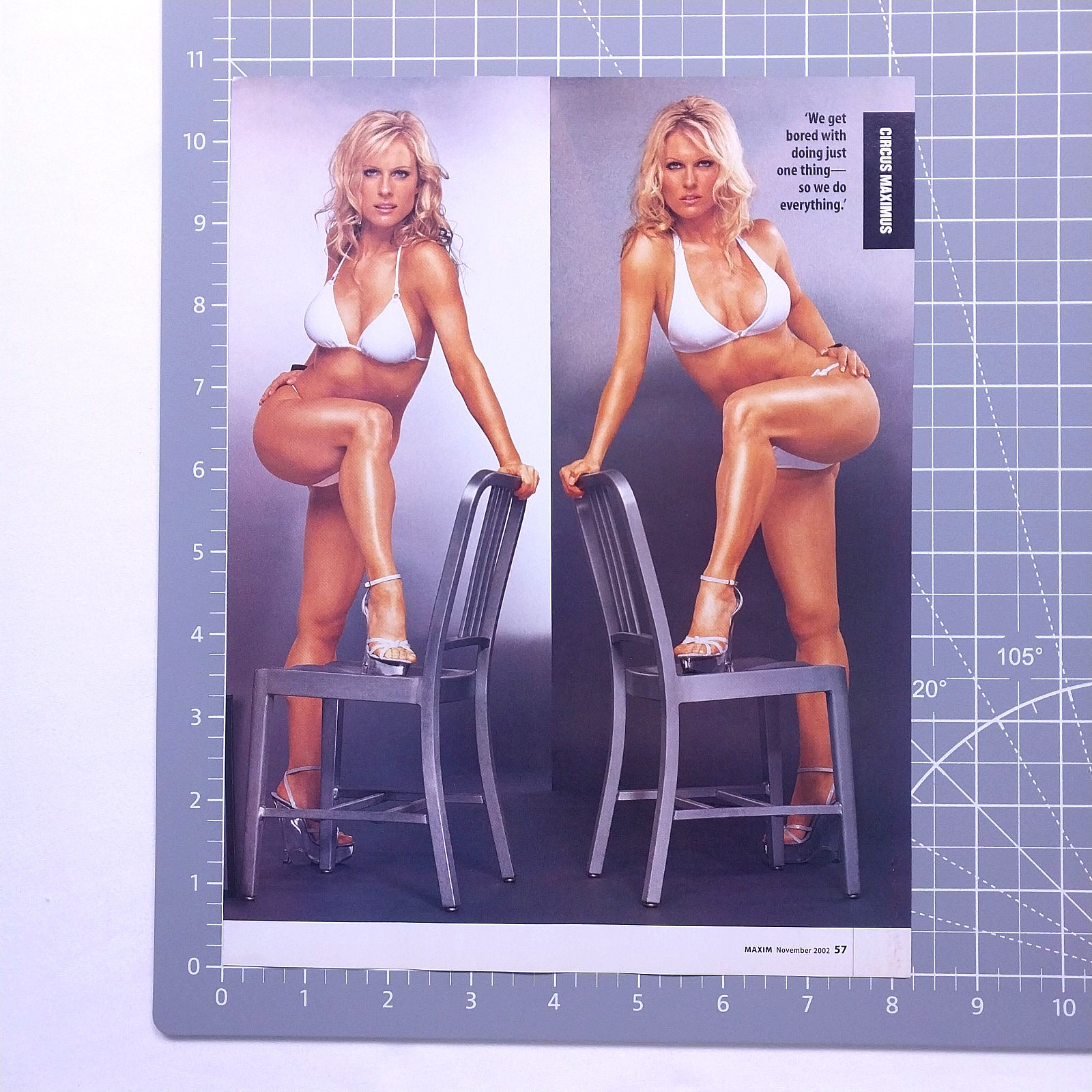 2002 Coors Lite Twins Vintage Magazine Page – Women Long Legs High Heels Pinup