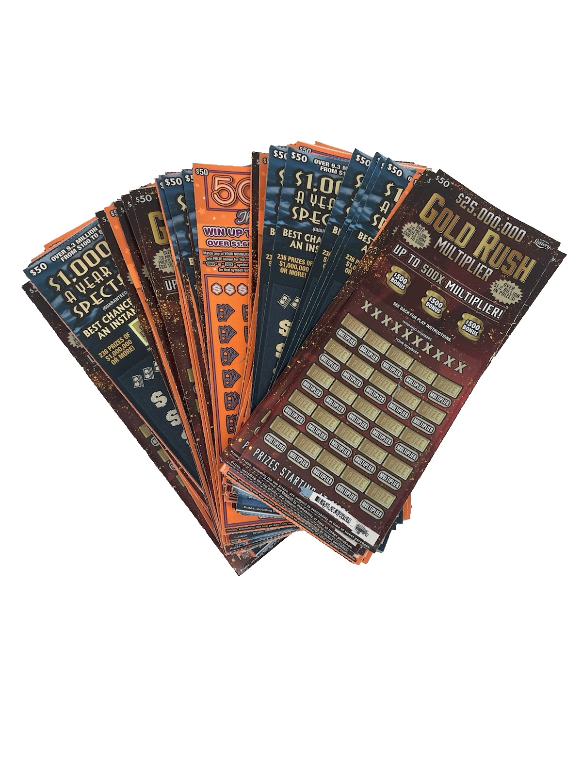 $5,000 Worth of NON-WINNING Florida FL Lottery Scratch off Tickets 2025 TAX