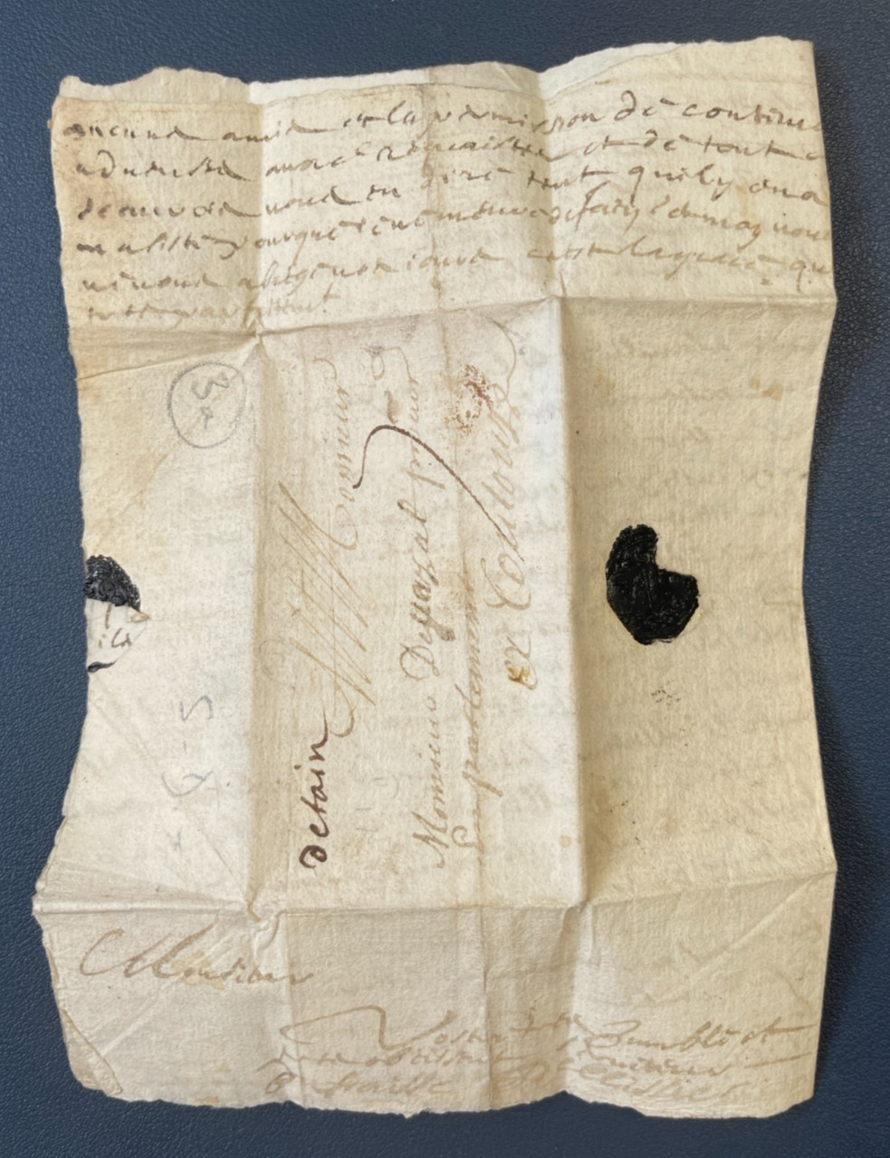 Letter of Tournon On Rhone (Dauphine) / Brand Postal Manuscript Of Tain / 1724