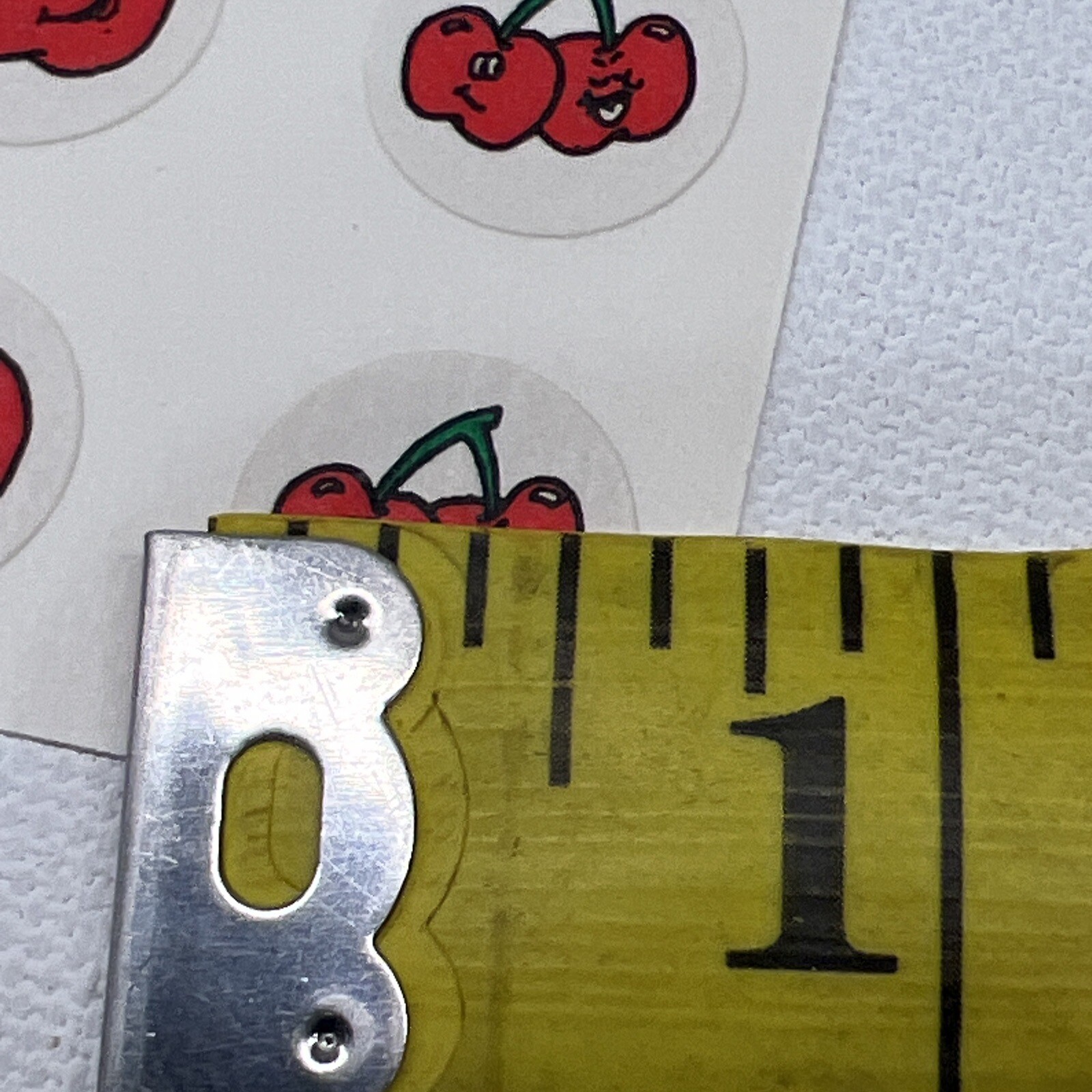 RARE Vintage Matte Scratch & Sniff Stickers 70’s Cherries Small Stickers