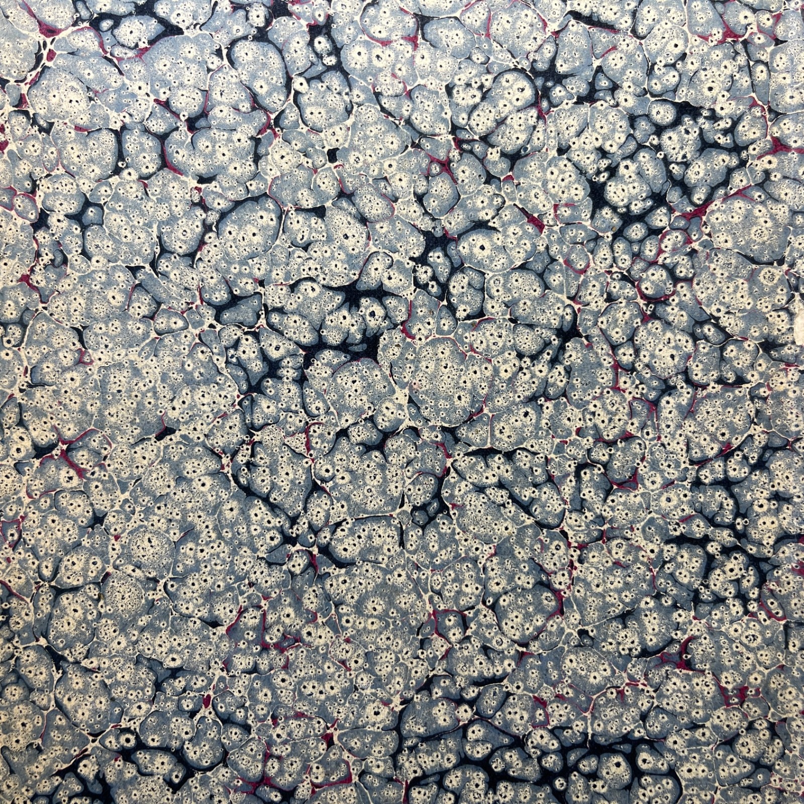 Antique Marbled End Papers Bookbinding Blue Red White Purple Lot of 3
