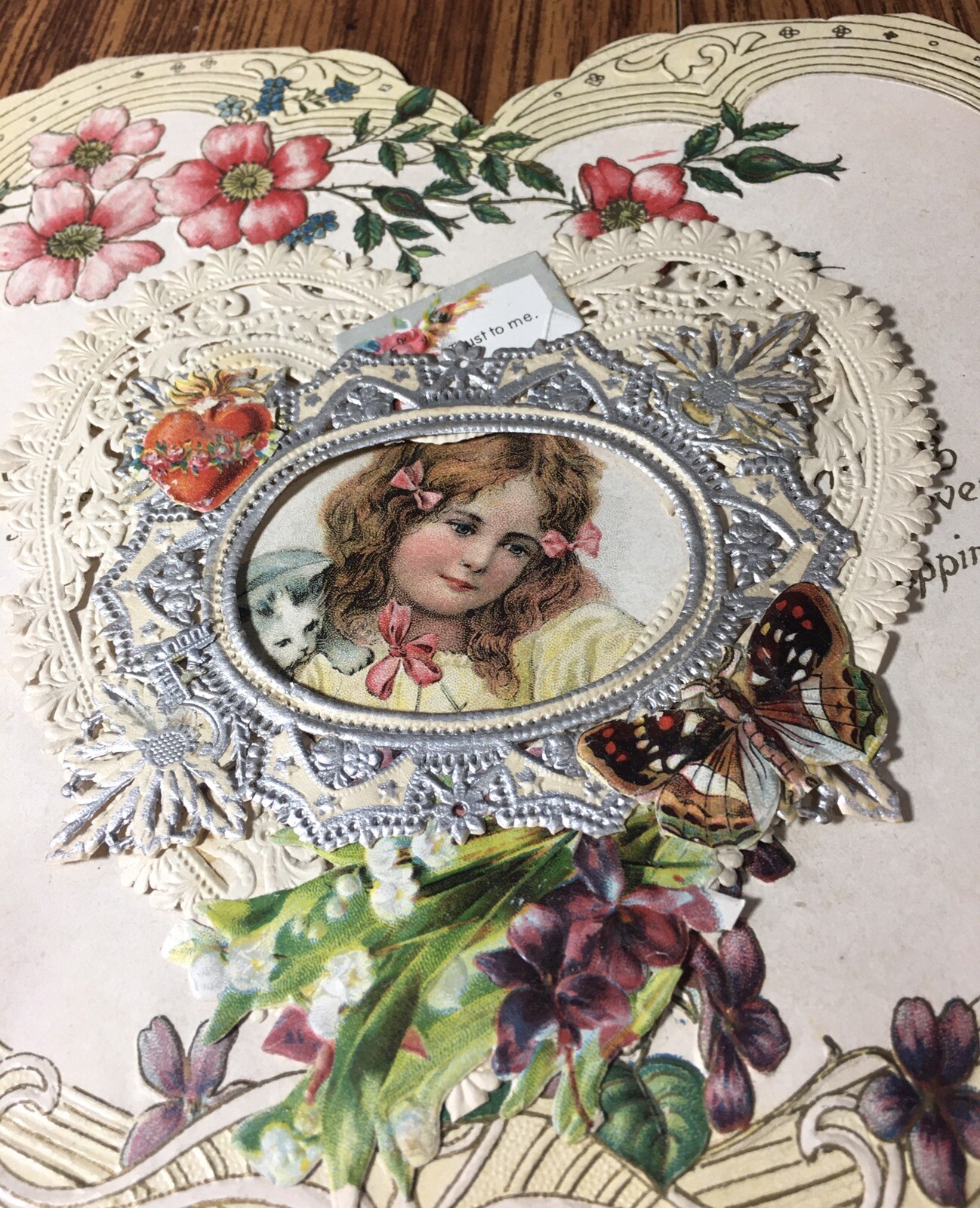 Antique Heart Valentine, To Baby from Grandma 1908 Valentine’s Day Card