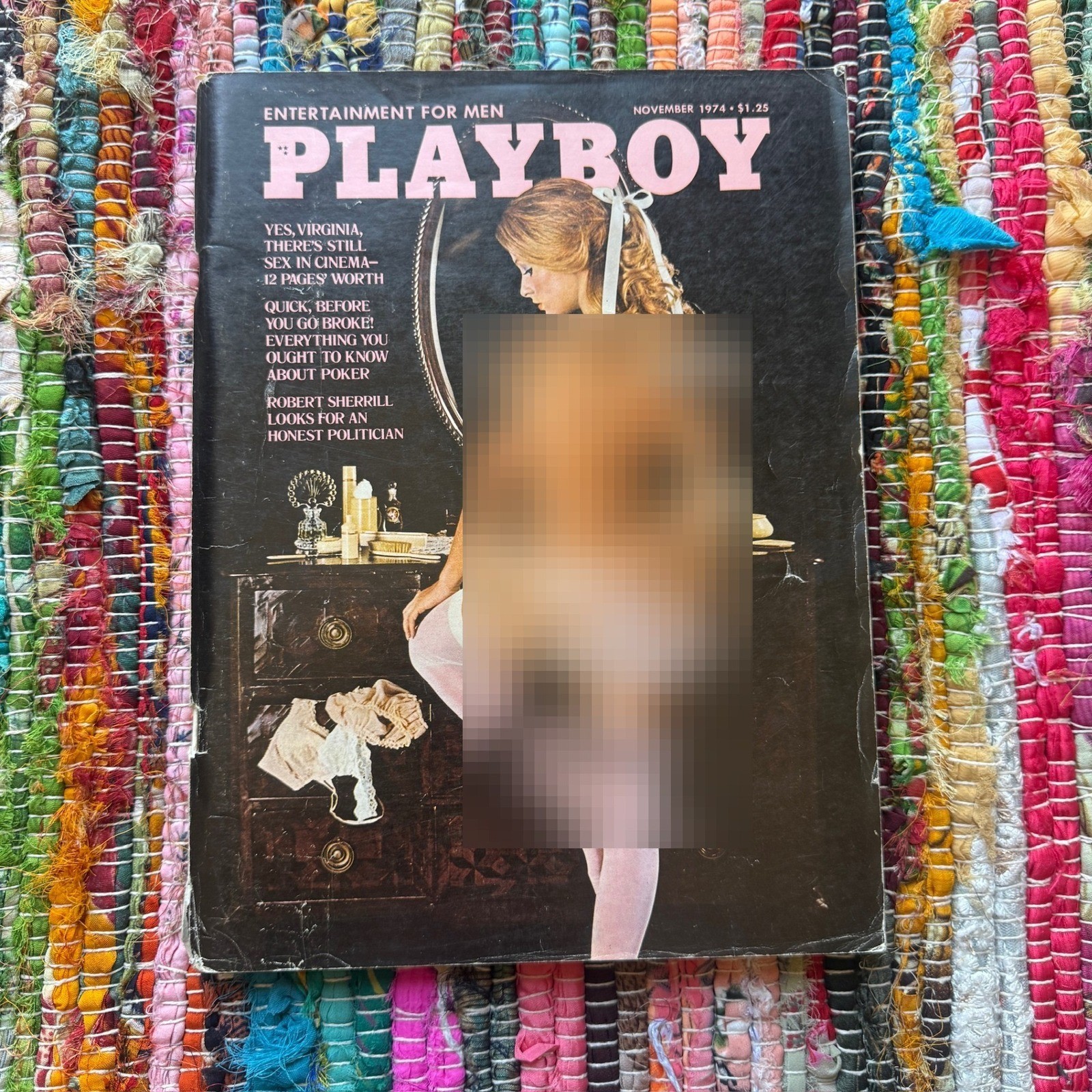 Playboy Magazine November 1974 Men OS Black Good Vintage Collectible Periodical