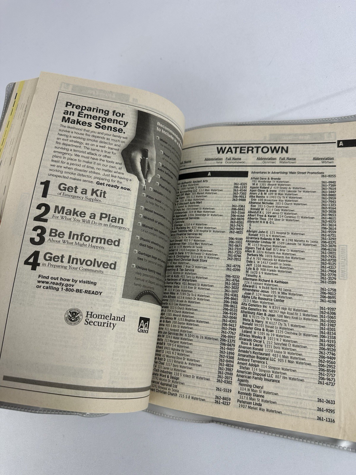 Vintage Hustisford Wisconsin Phone Directory Telephone Book w/ Cover