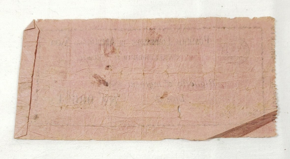 Antique Crepe Paper Ticket for the Catacombs of San Callisto in Rome Italy