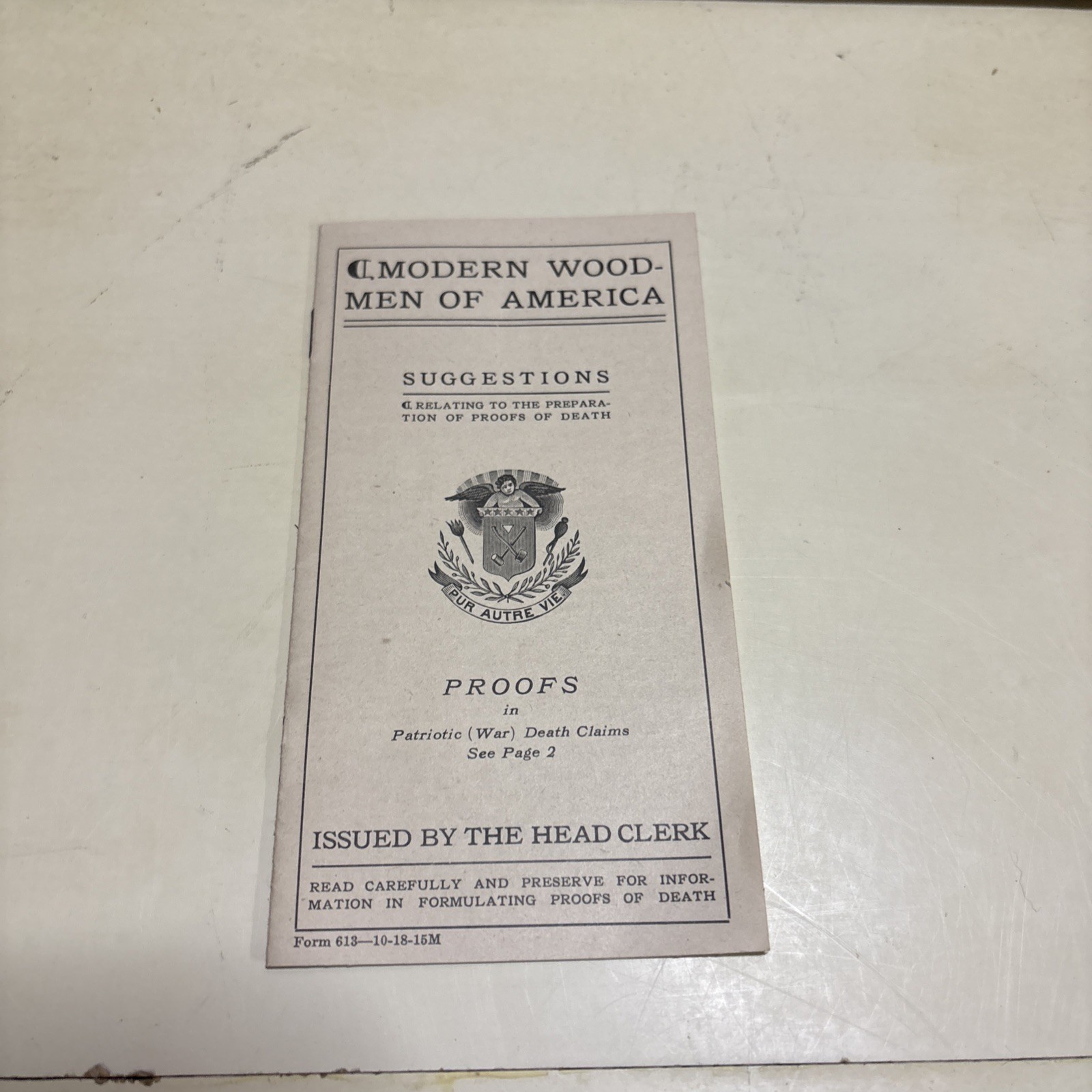 Lot of 6 Vintage Modern Woodmen of America Pamphlets Early 1900’s