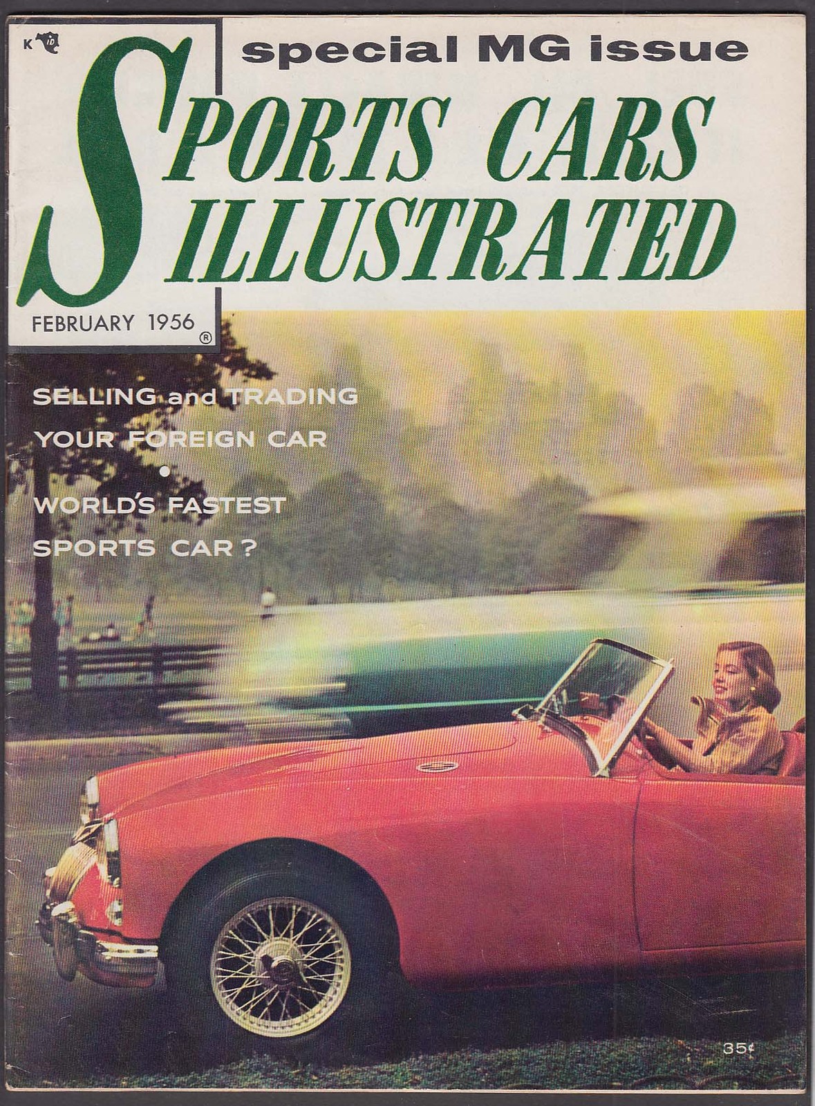 SPORTS CARS ILLUSTRATED Fiat 500 MG Bentley Jaguar + 2 1956