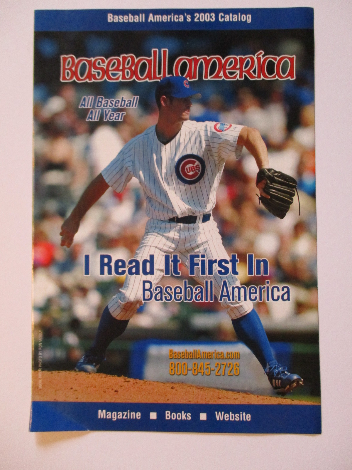 BASEBALL AMERICA 2003 CATALOG BROCHURE – MARK PRIOR CHICAGO CUBS