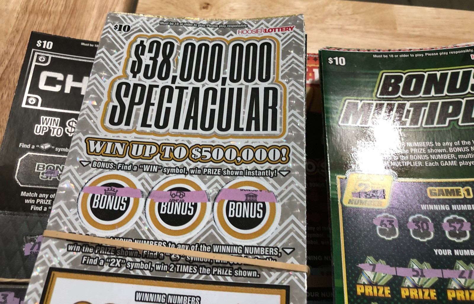 $10,000 Worth of NON-WINNING $10.00 INDIANA Lottery Scratch off Tickets 2025