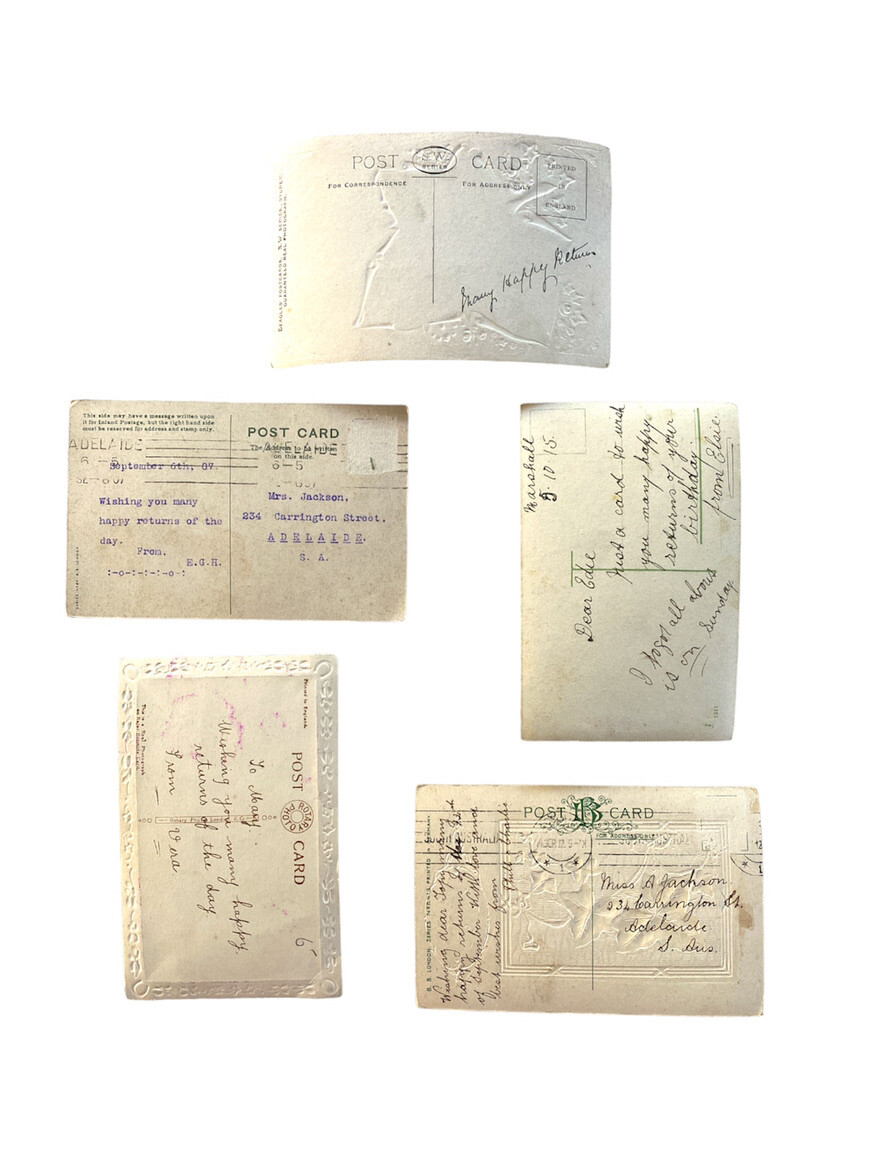 Collection Of BEAUTIFUL 1900s Birthday Greetings PostCards