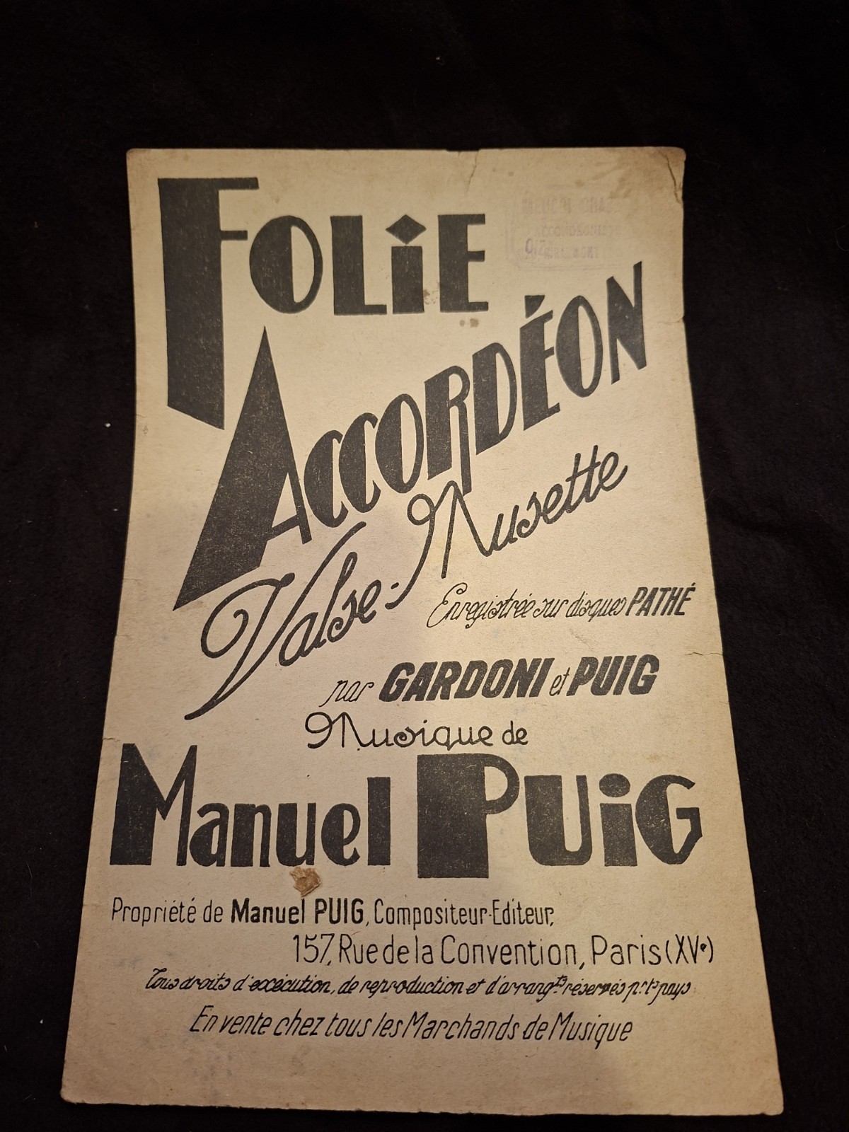 Puig Accordion Sheet Music