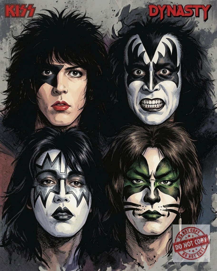 KISS Dynasty Manga Album Cover 8×10 Reprint