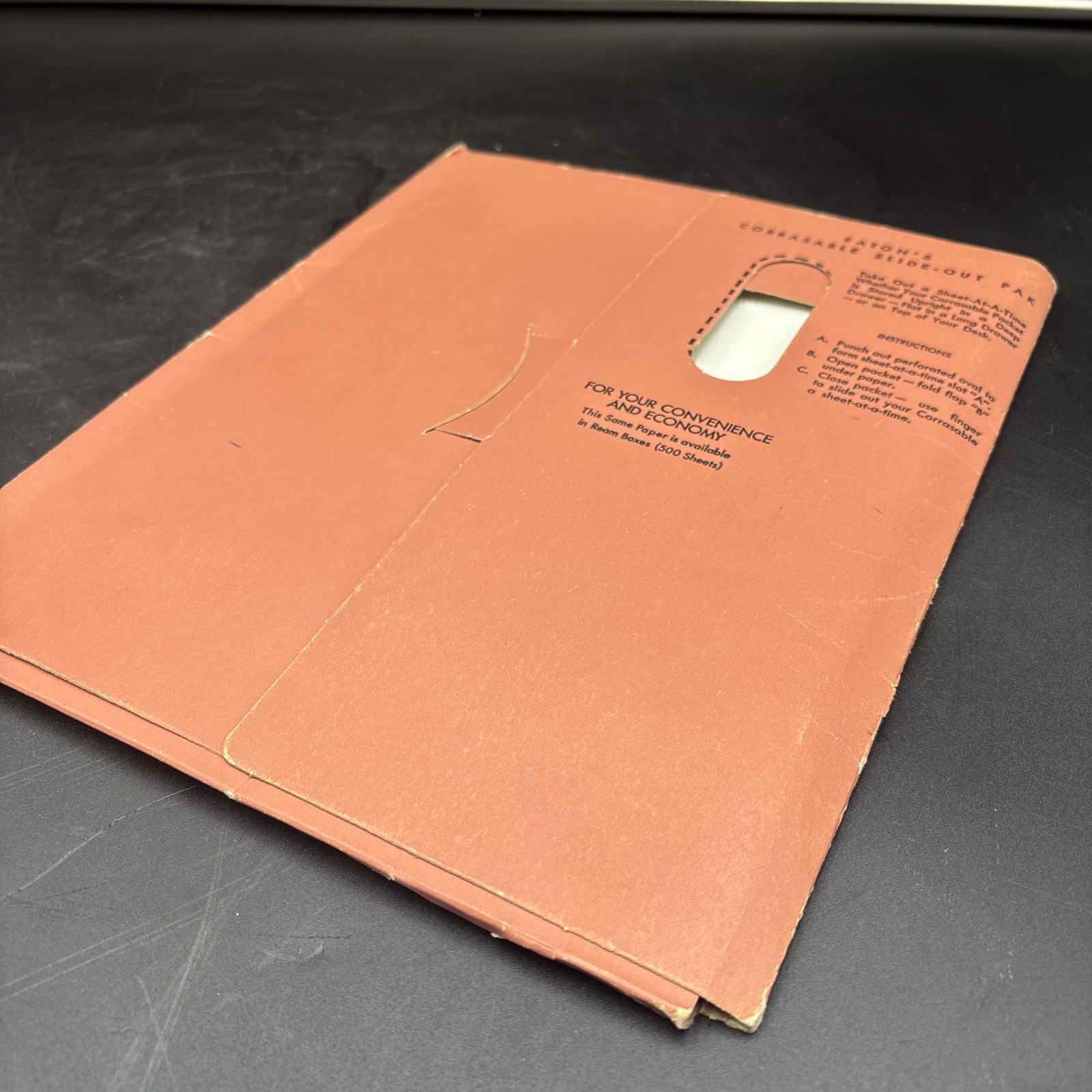 Vtg 100 Sheets Eaton’s Corrasable Typewriter Paper 8½ x 13″ Legal Ruled 416-6 P