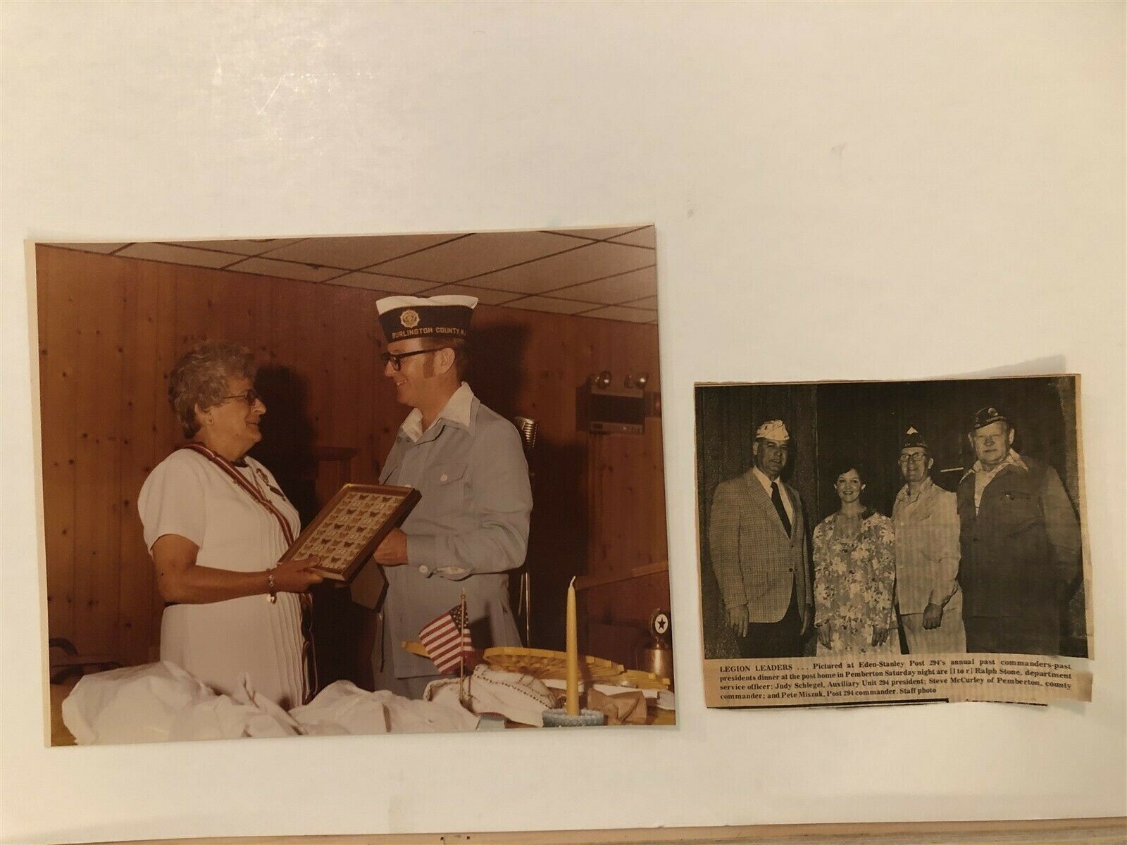 1977 American Legion NJ Burlington County Pemberton Photograph & Clipping Vtg