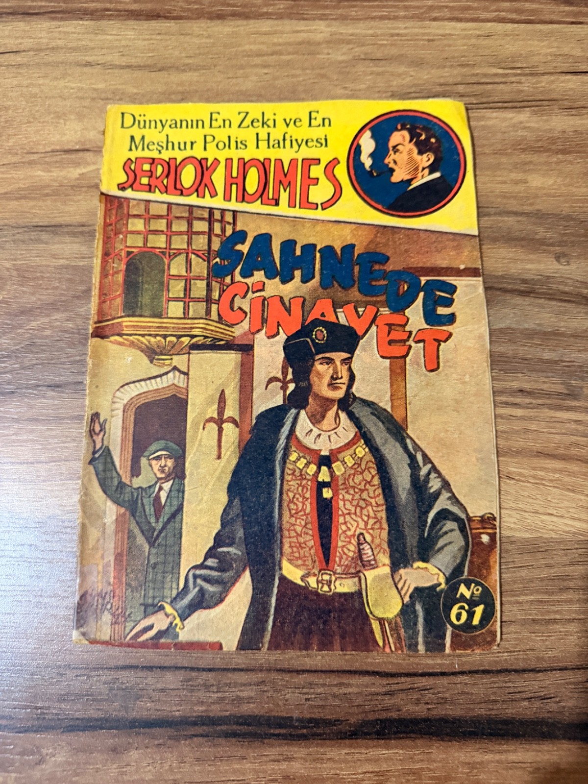Vintage Turkish Sherlock Holmes No.61 Sahte Cinayet 1950s Rare Detective Book