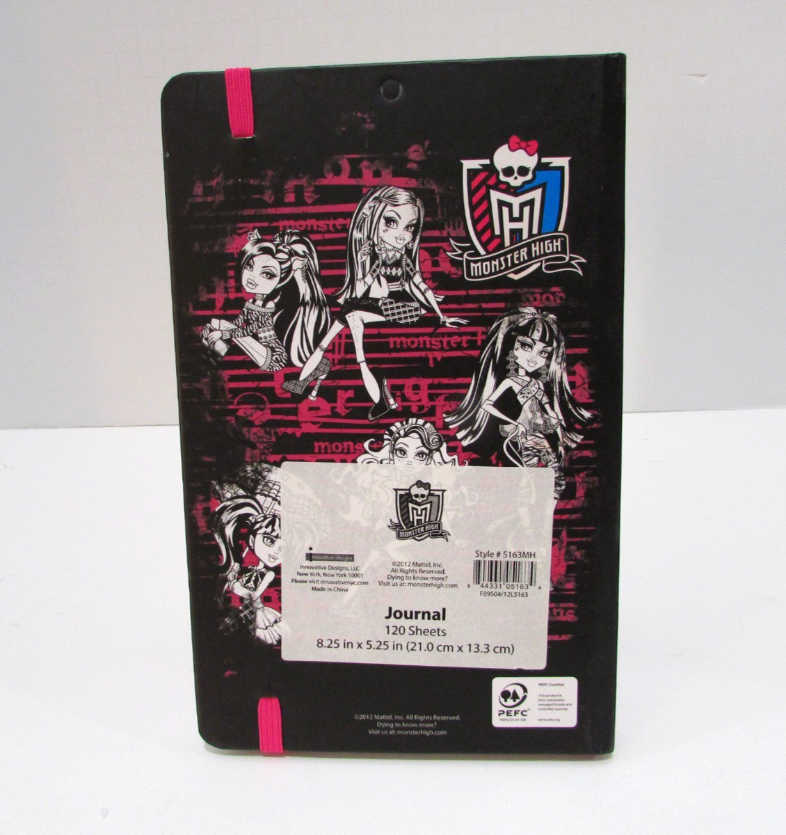 Monster High Journal Diary 5.25″ x 8.25″ 2012 RARE 120 lined Pages NEW