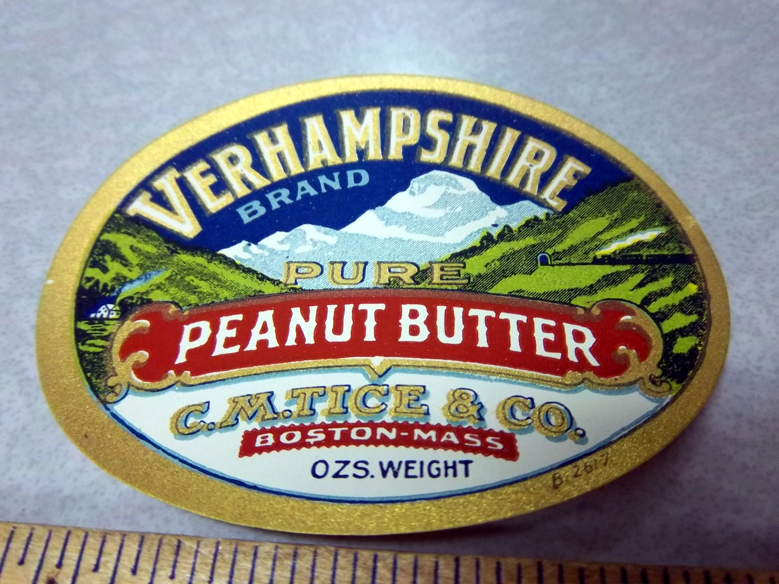 Vintage Original Label 1920s Verhampshire Peanut Butter Label – Great graphics