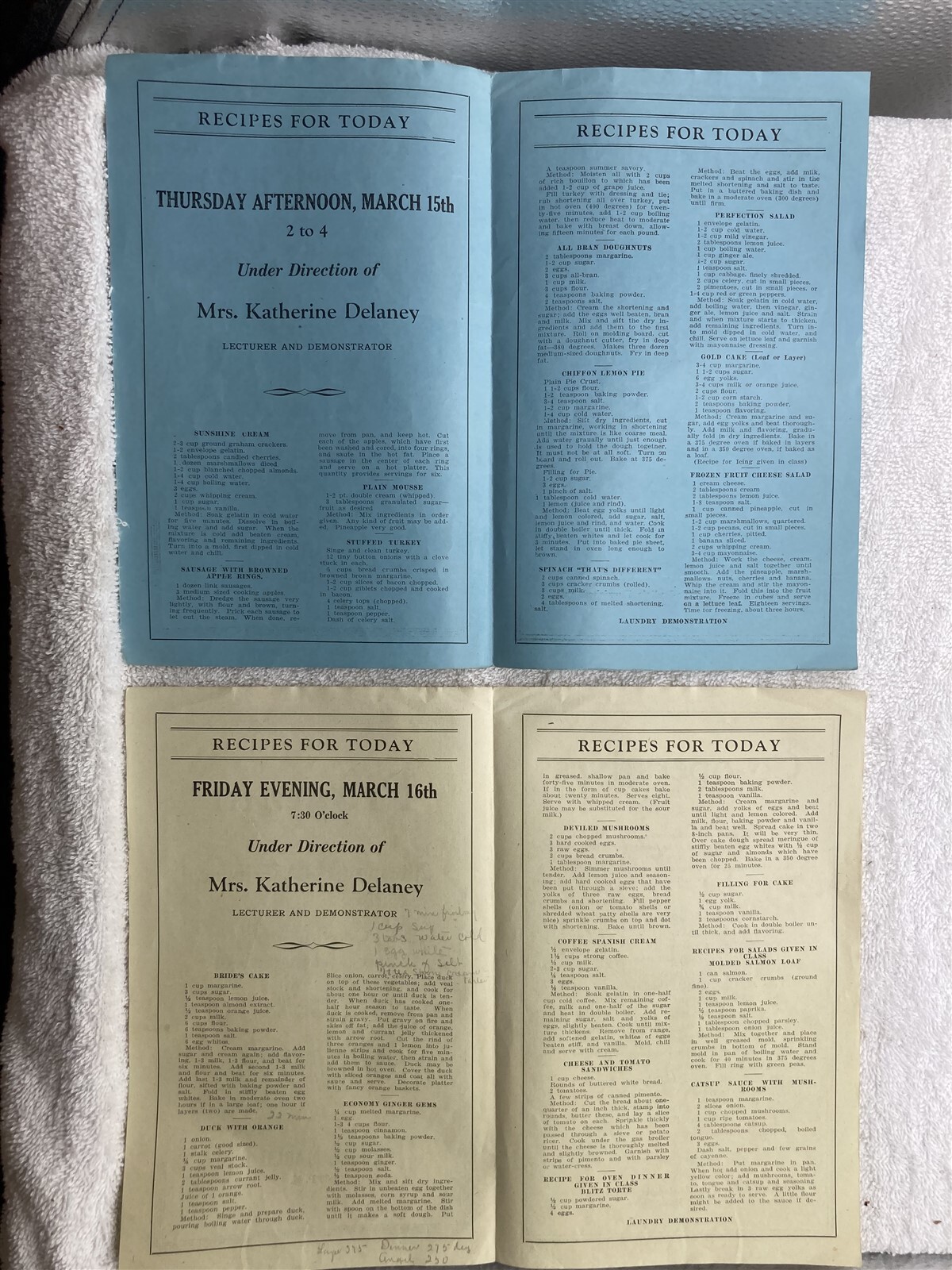 1923 1928 1934 Altoona Tribune Cooking School Jaffa Temple Altoona PA Programs