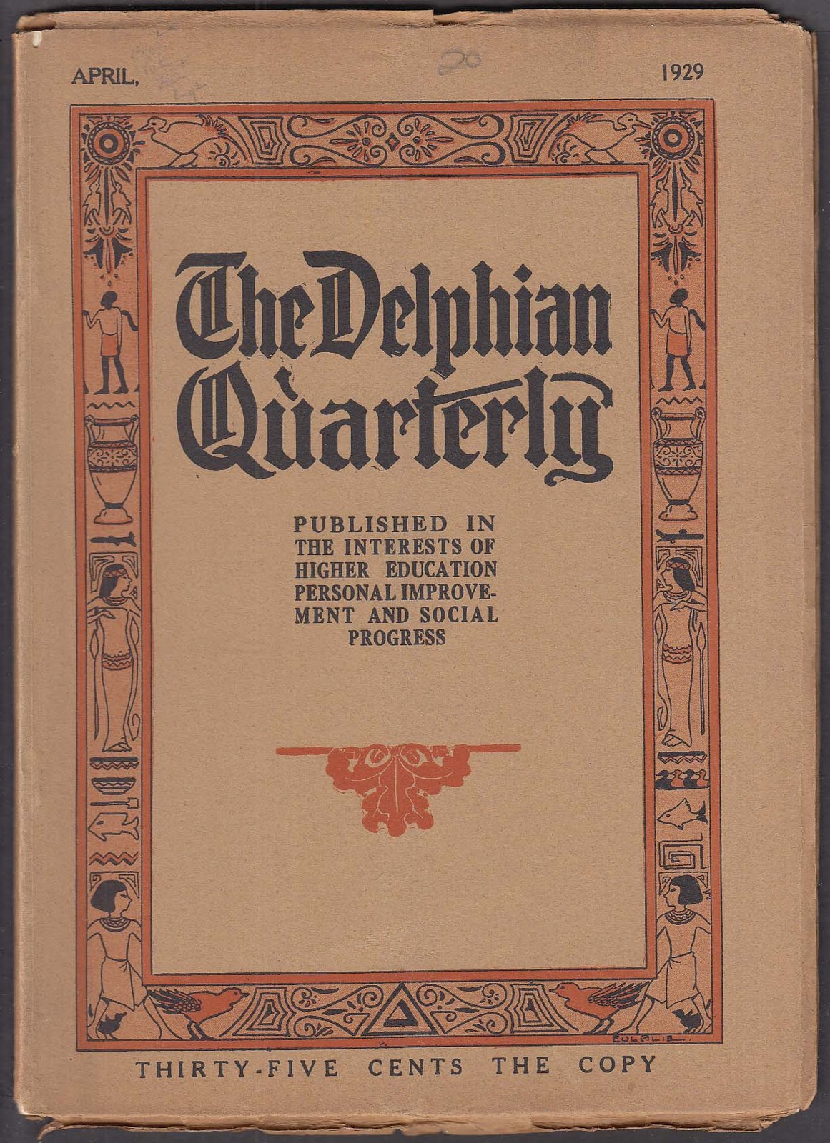 Delphian Society Quarterly Vol 12 #3 Henri Montmartre ++ 4 1929