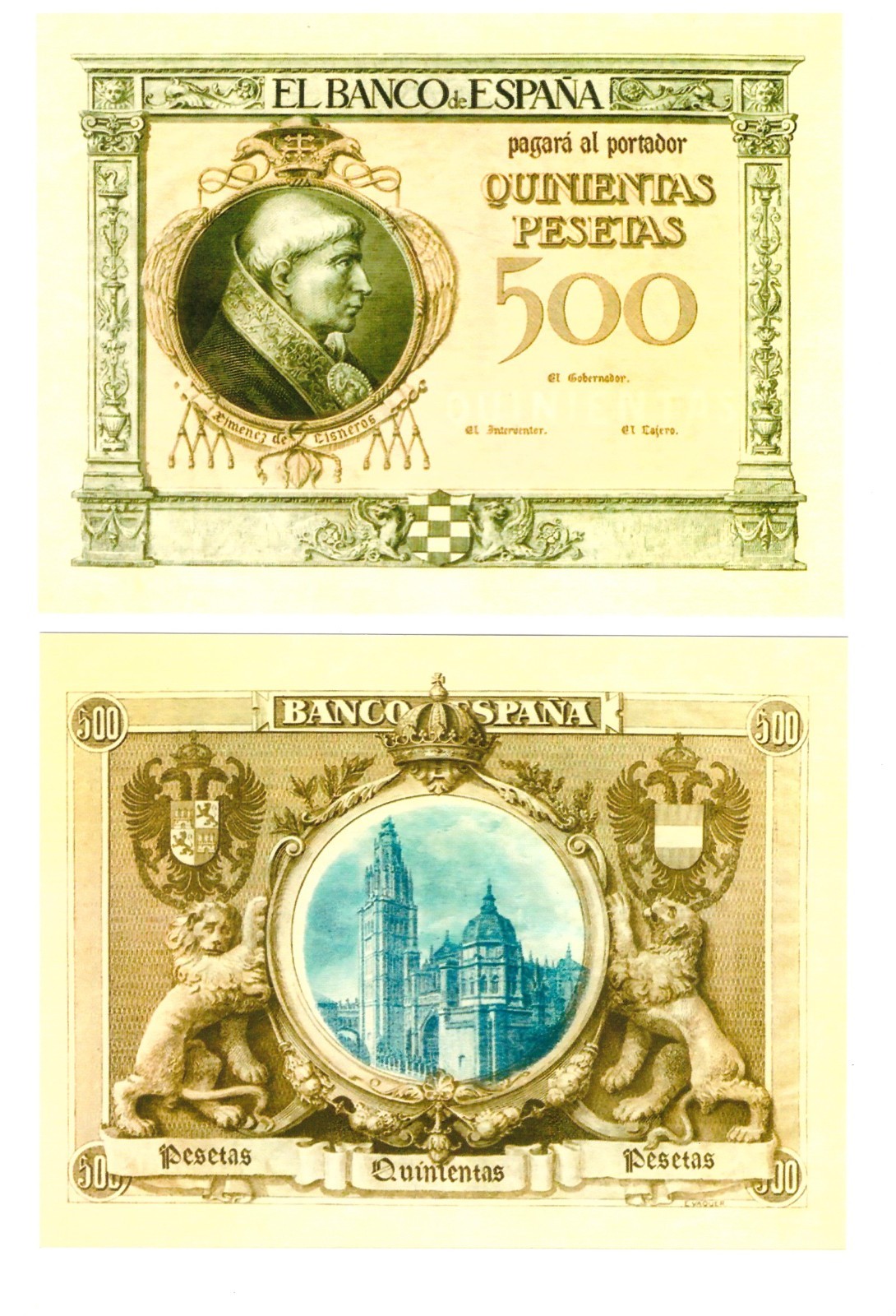 u Reproduction Note Spain 500 Pesetas 1925 Pick #69A 4743R