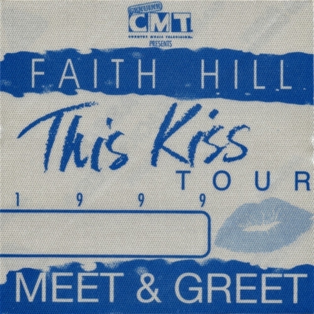 Faith Hill 1999 This Kiss concert tour Meet & Greet Backstage Pass