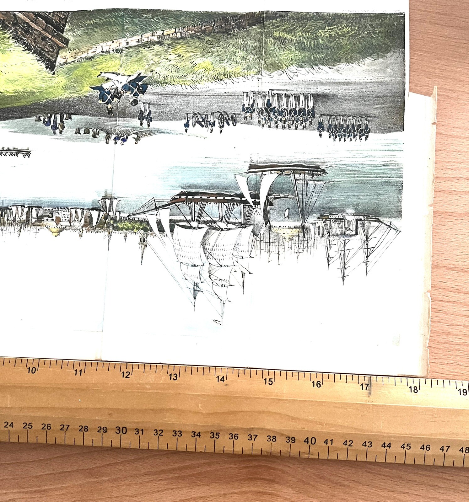HAND COLORED PRINT GOVERNORS ISLAND, NEW YORK CITY, FROM 1860 VALENTINE’S MANUAL