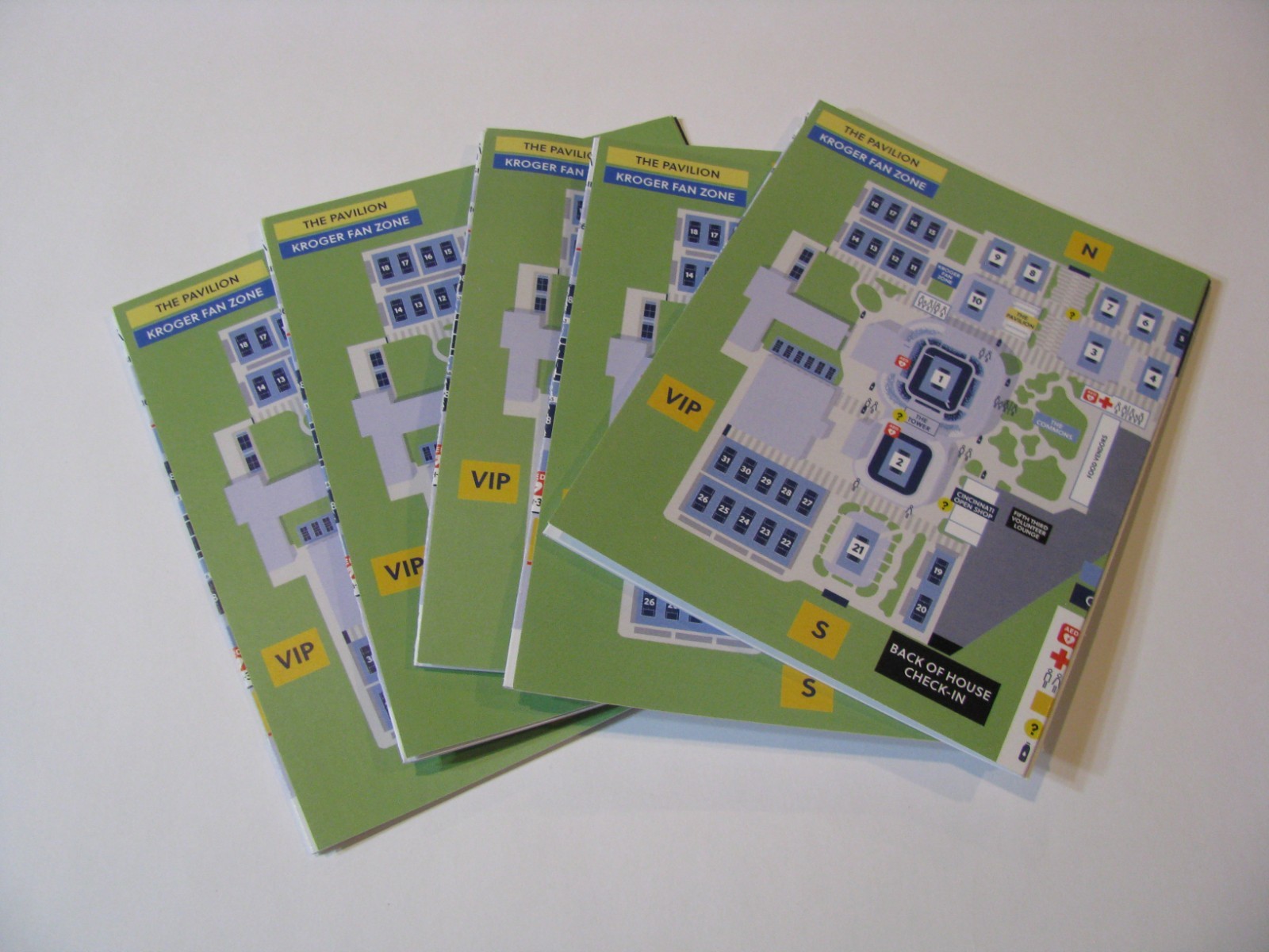 1x 2025 Cincinnati Open ATP WTA 1000 Tournament Tennis Court Map Guide Booklet