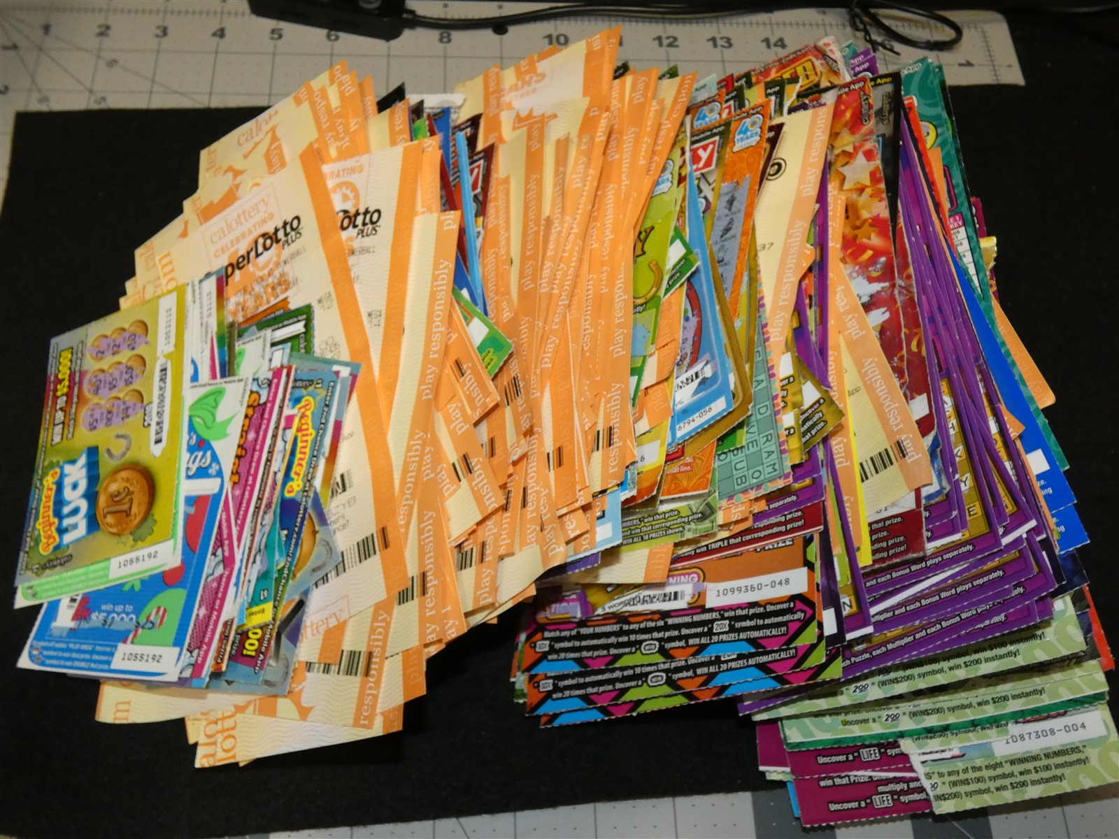 495+ Used NonWinning Losing California Lottery Tickets 2025 $2800+ No 2nd Chance