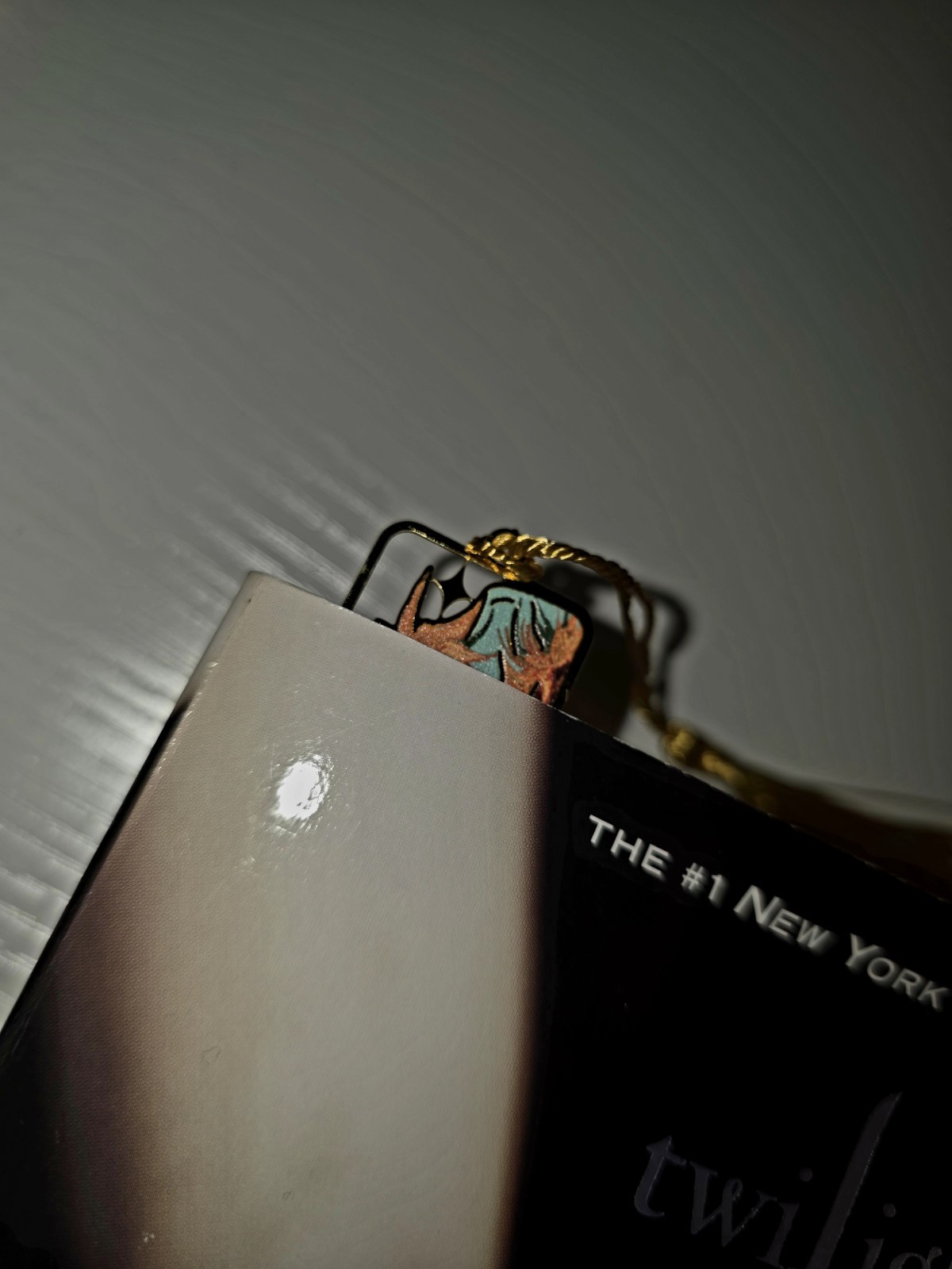 Sunflower Floral Thin Metal Bookmark Rectangle Multicolor Pattern w/ Gold Tassel