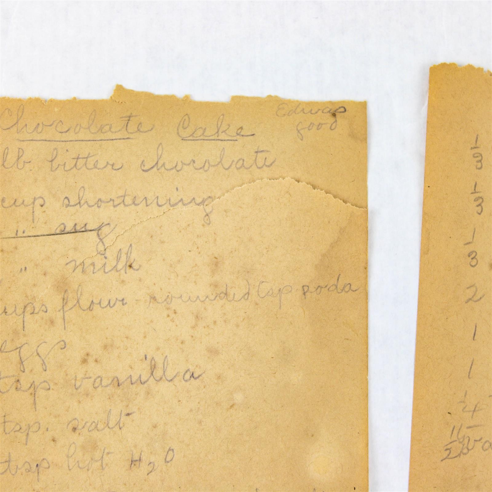 Lot Of 8 Vintage Handwritten Dessert Recipes Cake Breads Brownies