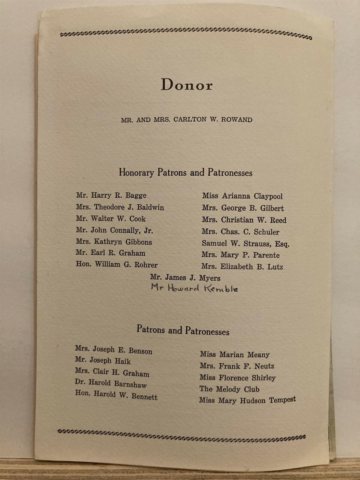 1967 Beethoven Club of Camden Cherry Hill Mall Concert Program New Jersey NJ Vtg