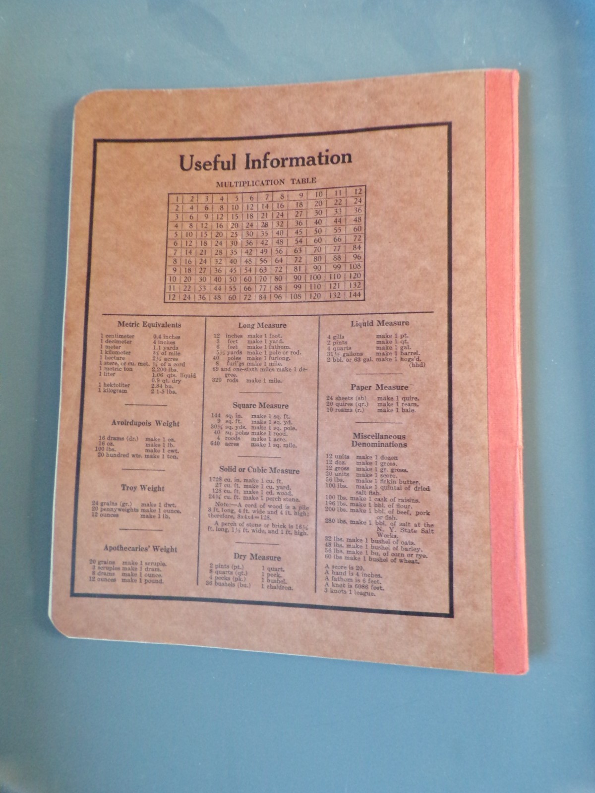 Vintg Tom Brown’s Composition Book Kurtz Bros School Supply House Clearfield PA