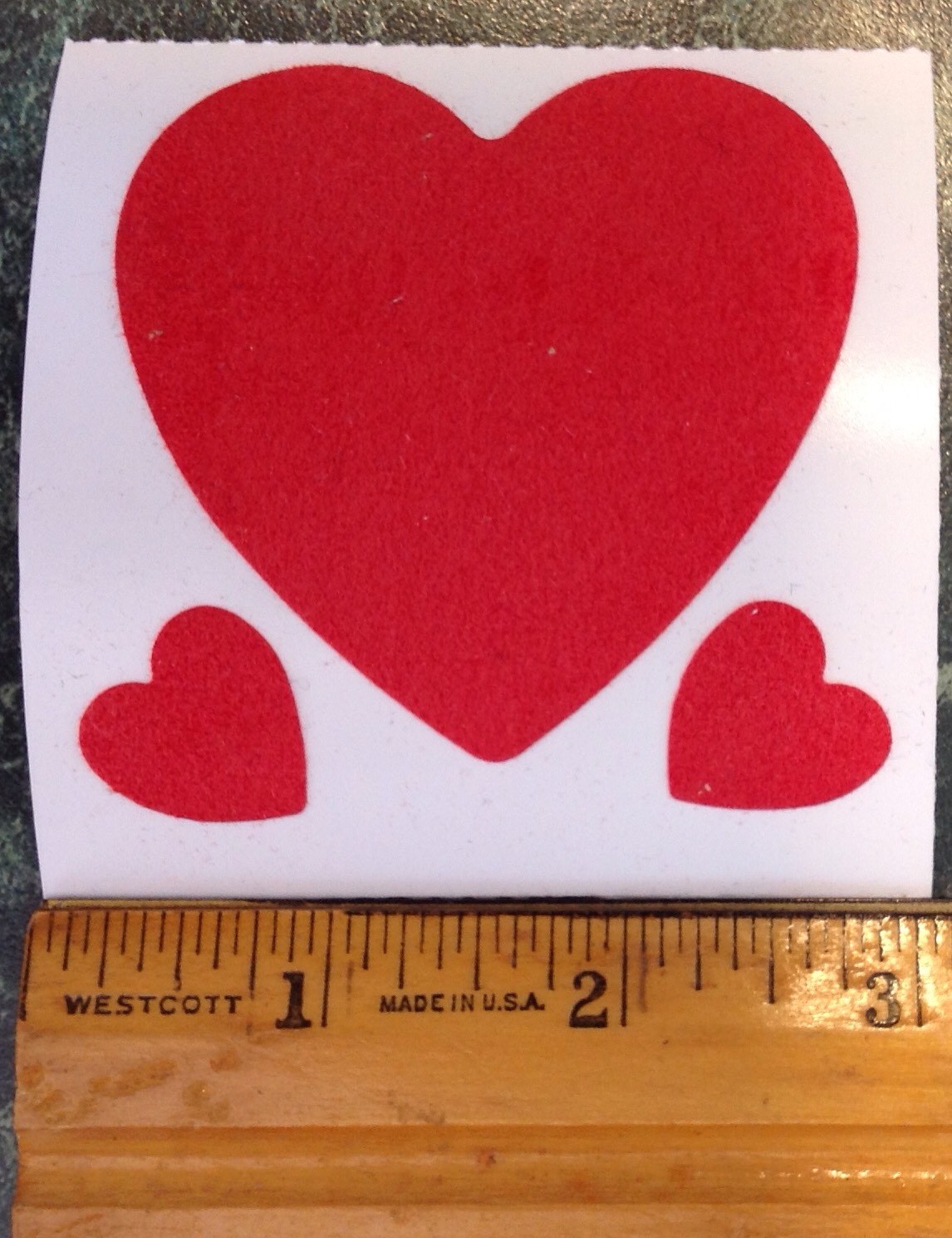 Vintage Large 80s Fuzzy HEART Sticker Mod KODAK Paper LOVE Humane Society RARE